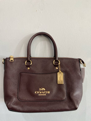 Designer Burgundy Coach Handbag