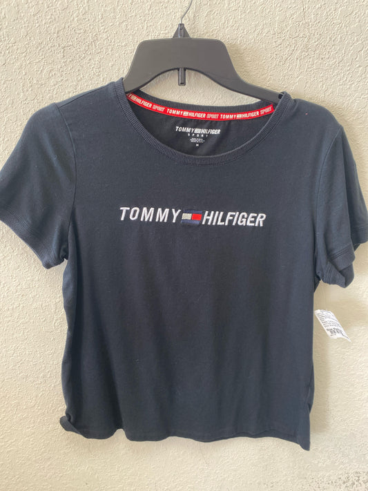 Black Tommy Hilfiger ACTIVE Short Sleeve Shirt Women's