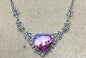 Sterling Silver Purple Spiny Oyster Heart Necklace New JTV
