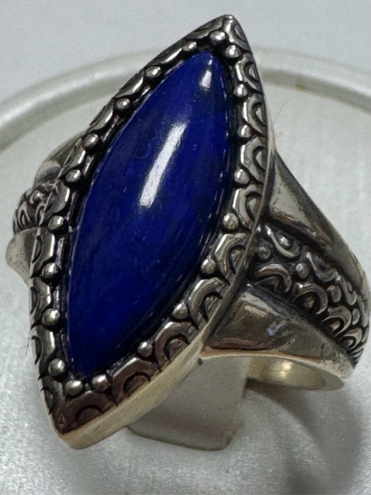 Carolyn Pollack Sterling Silver Ring Lapis Size 8