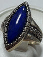 Carolyn Pollack Sterling Silver Ring Lapis Size 8