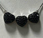 Sterling Silver Black Spinel Necklace New JTV