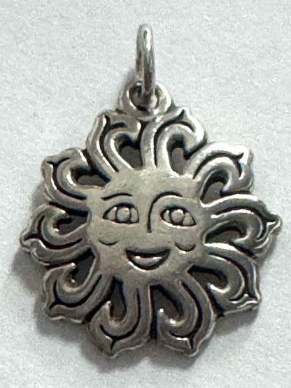 Retired James Avery SunBeam Charm Pendant Sunshine Rays Sun Sterling Silver 925