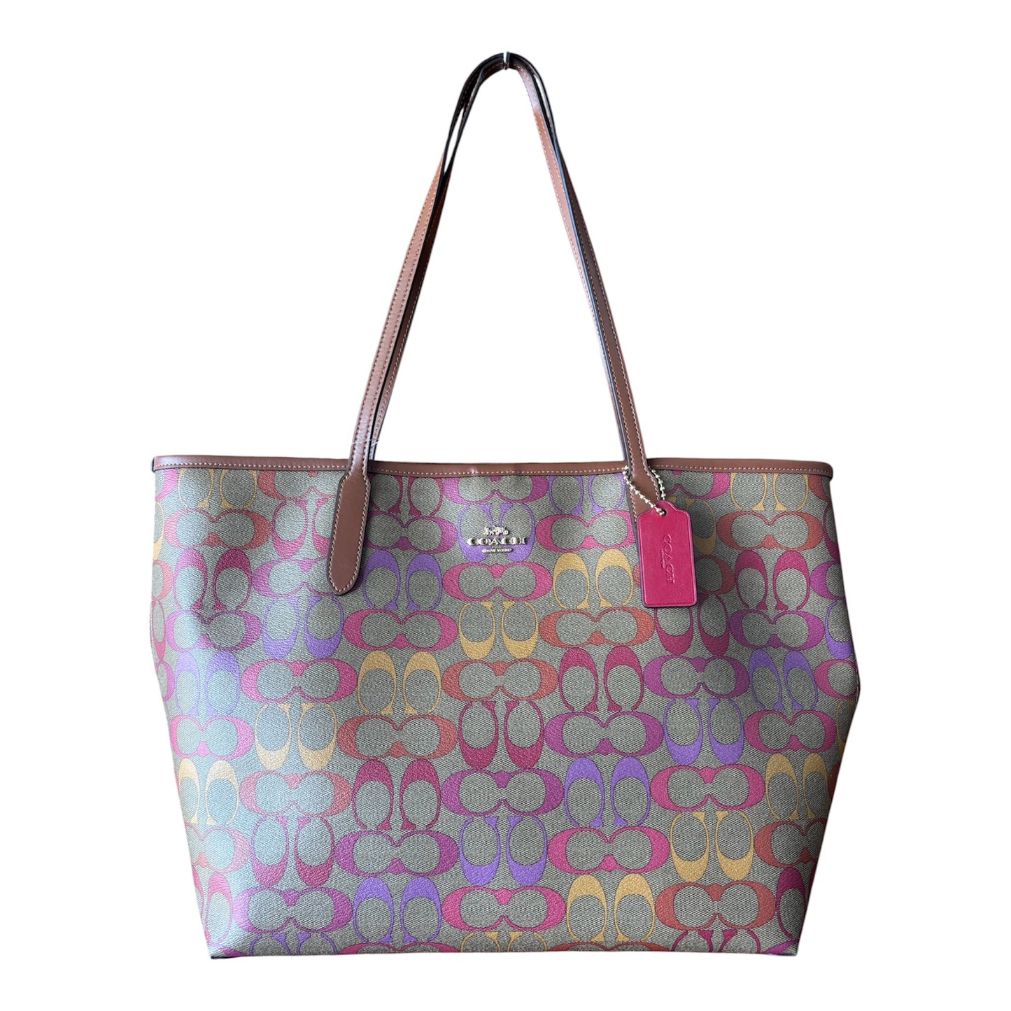 Designer NEW Coach Brown/Multi-Color Handbag
