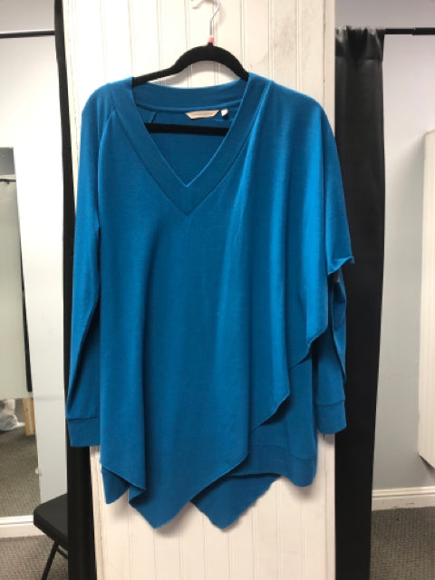 Blue Soft Surroundings BOUTIQUE Long Sleeve Shirt Women's