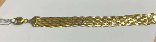 Gold Over Sterling Bracelet New JTV 8"