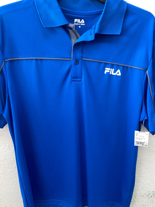 Blue Fila ACTIVE Polo Men's