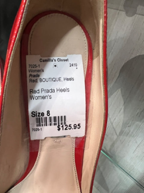 Red Prada Heels Women's