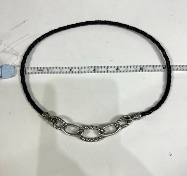 Carolyn Pollack Relios 925 Sterling Silver Braided Necklace Interchangeable