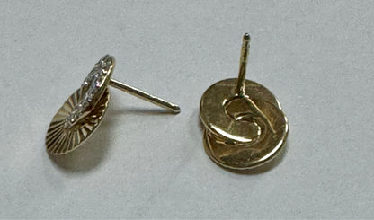 Phillips House 14K Yellow Gold Mini Aura Interlocking 1/2 ct tw Diamond Earrings