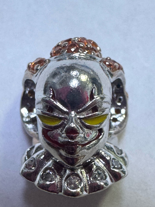 Gnoce Sterling Silver Bead Charm Scary Clown