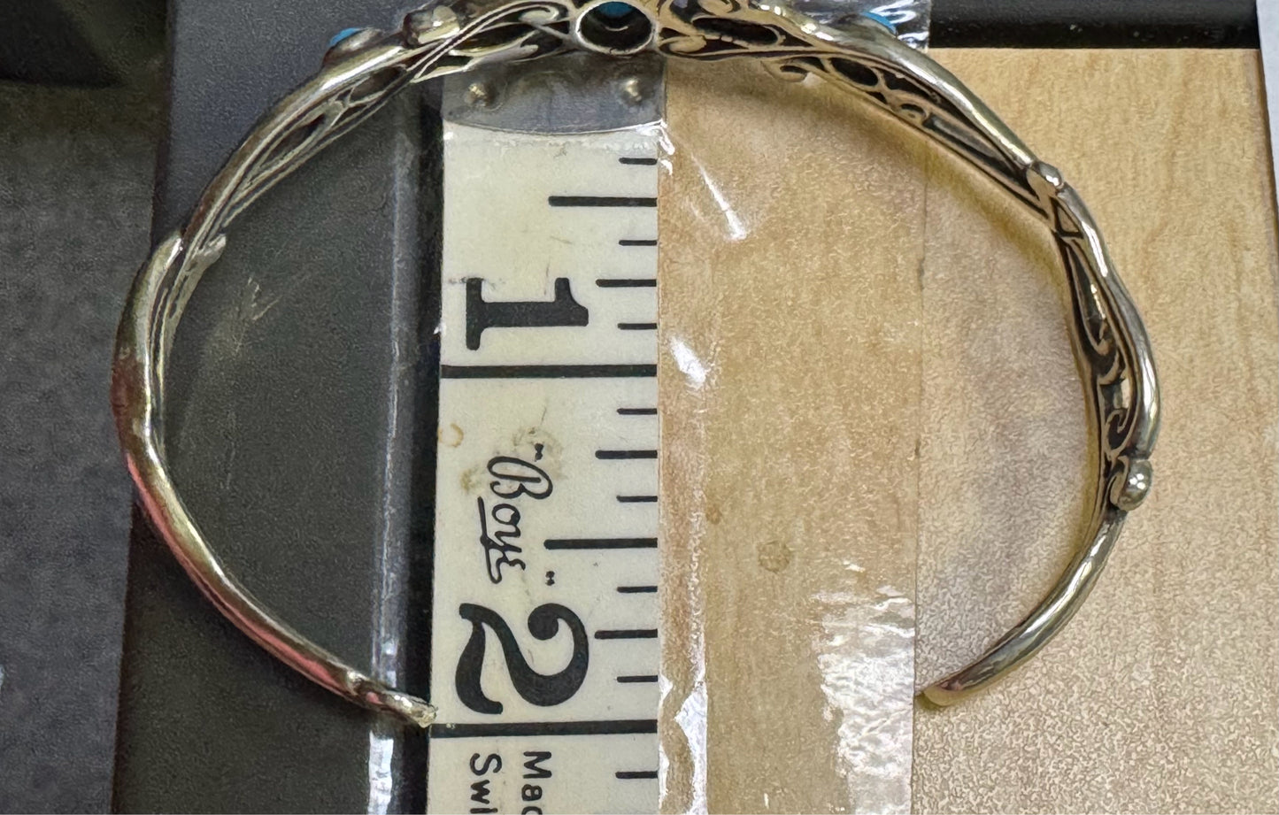 Carolyn Pollack Relios Sterling Silver Sleeping BeautyOval  Cuff Bracelet