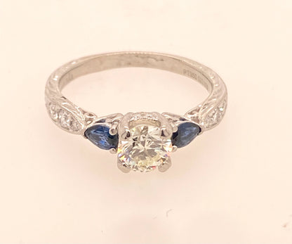 Platinum 3/4 ct tw Diamond J-K SI Ring