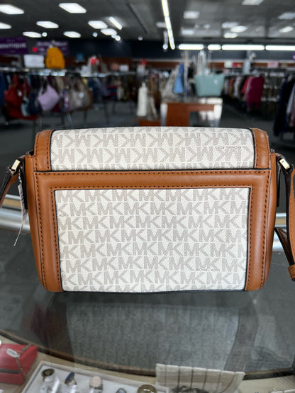 Designer Michael Kors White/Brown Crossbody