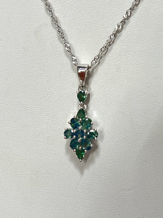 Sterling Silver Gemstone Necklace & Pendant New JTV