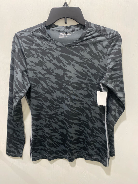 Gray/Black Print Nike ACTIVE Long Sleeve Shirt Women's