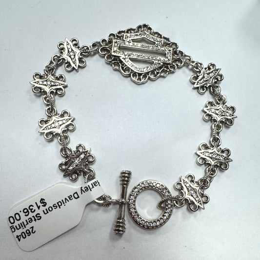 Harley Davidson Sterling Silver Bracelet