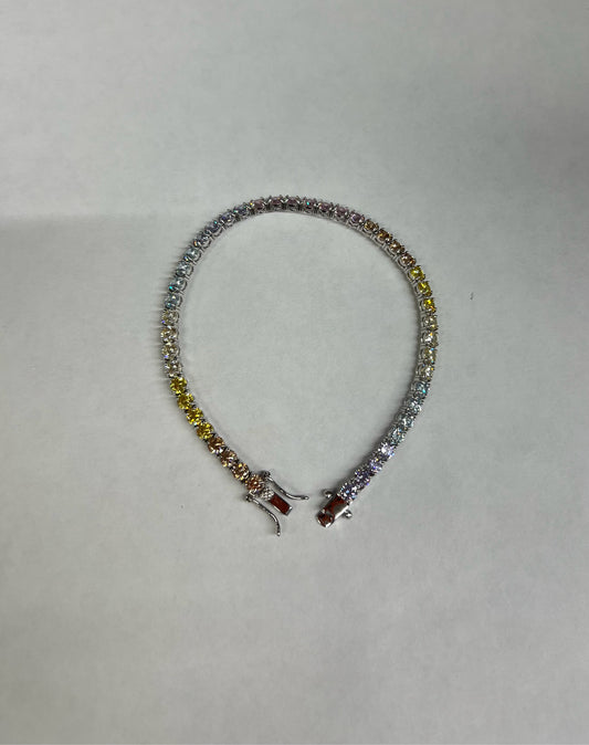 Sterling Silver CZ Tennis Bracelet New JTV 8"