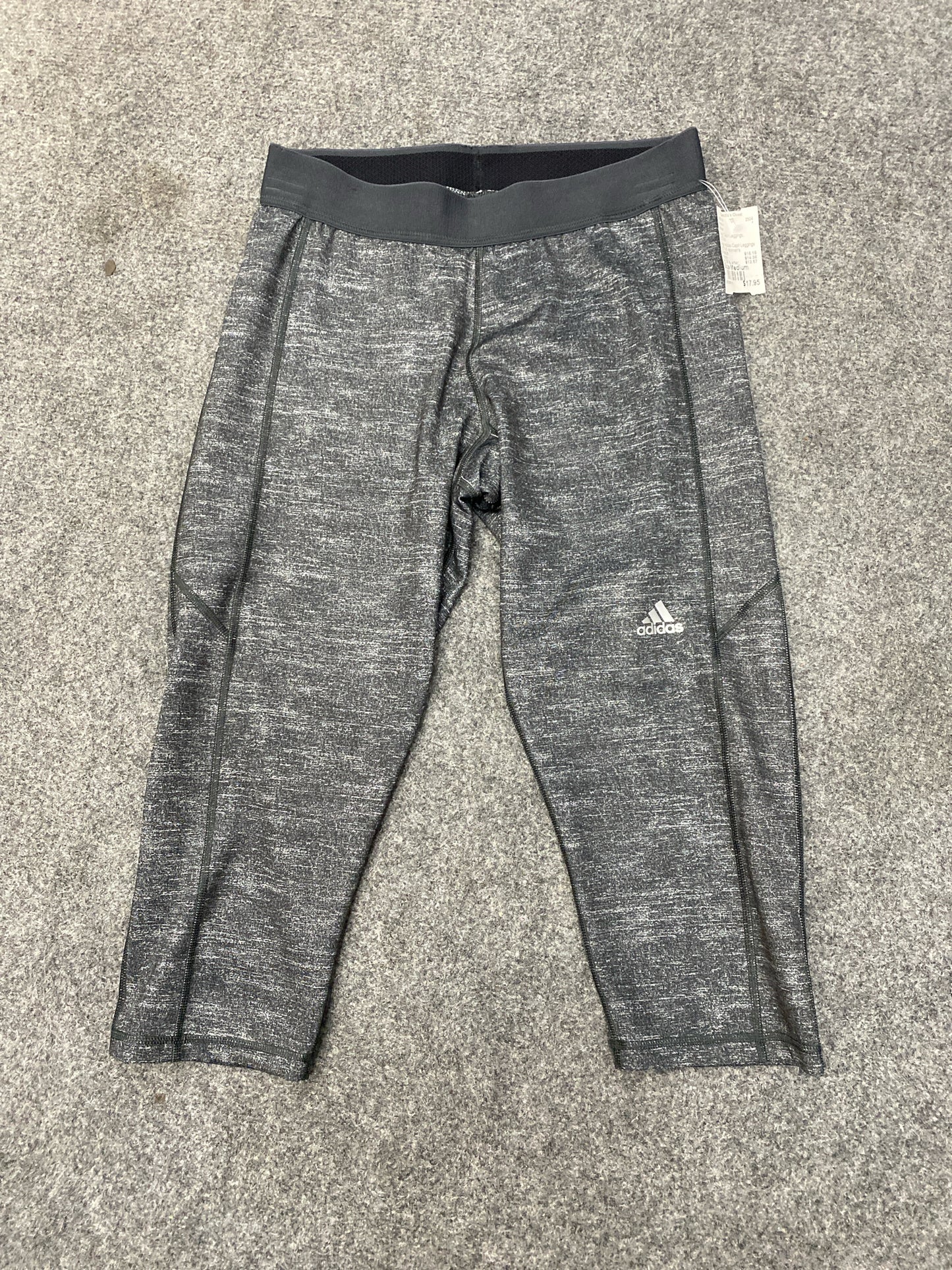 Gray Adidas Capri Leggings ACTIVE Women's