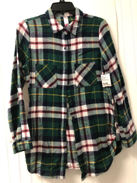 Multi-Color Plaid No Boundaries Long Sleeve Shirt Women's