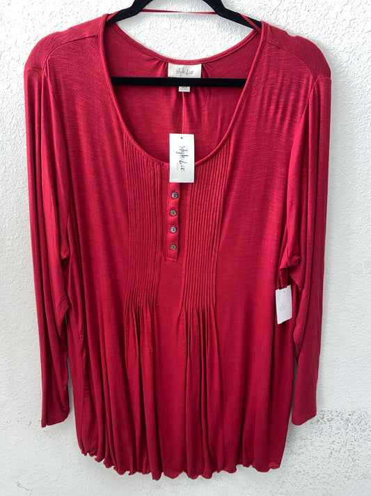 Red Style & Co. NEW Long Sleeve Shirt Women's