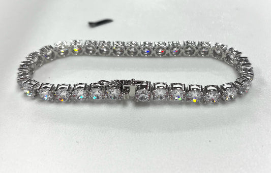 Sterling Silver CZ Tennis Bracelet 8" JTV New