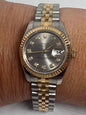 Rolex 18k Gold & Stainless Steel Datejust 26MM Lady's Watch 179113 Diamond Dial