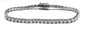 14k White Gold Lab Created Diamond 5 ct tw Tennis Bracelet 7.25" Long
