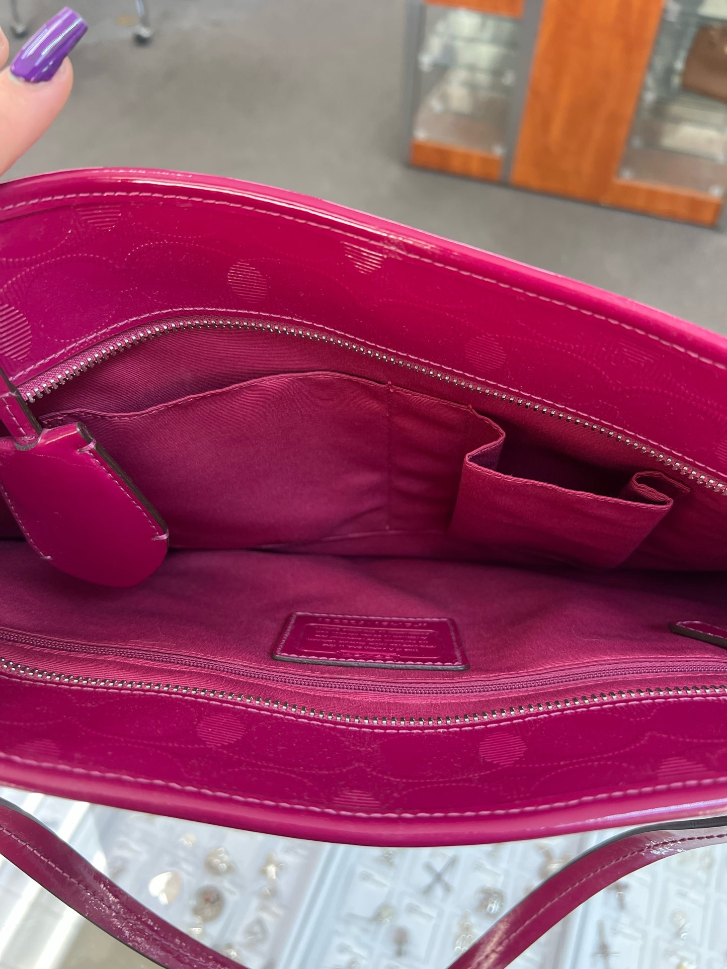Designer Coach Fuchsia Handbag