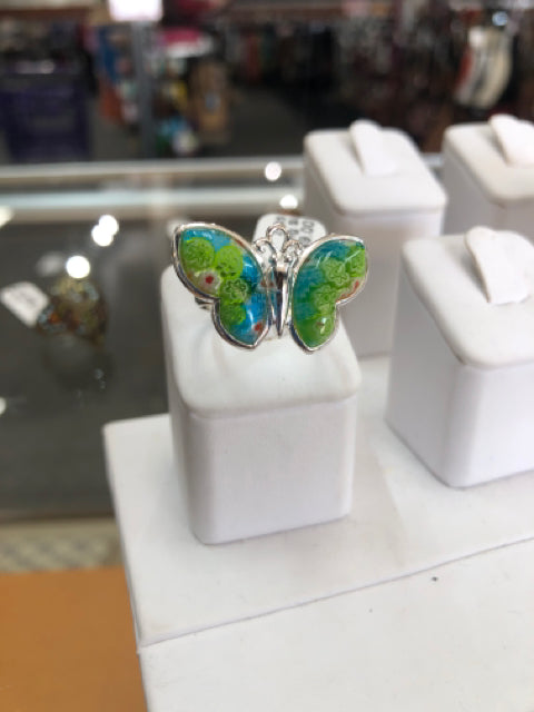 Sterling Silver Ring Size 8 Butterfly