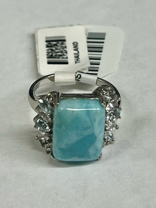 Sterling Silver Larimar Ring Size 8 New w/ Tags JTV