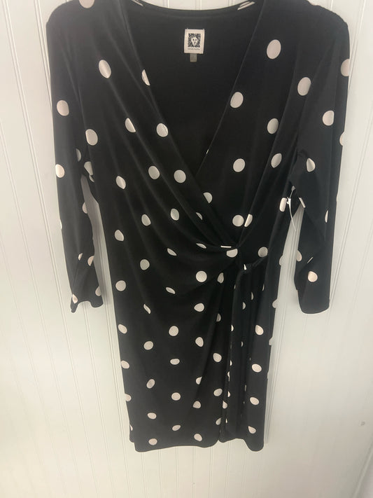 Black/White Polka Dots Anne Klein Dress Women's