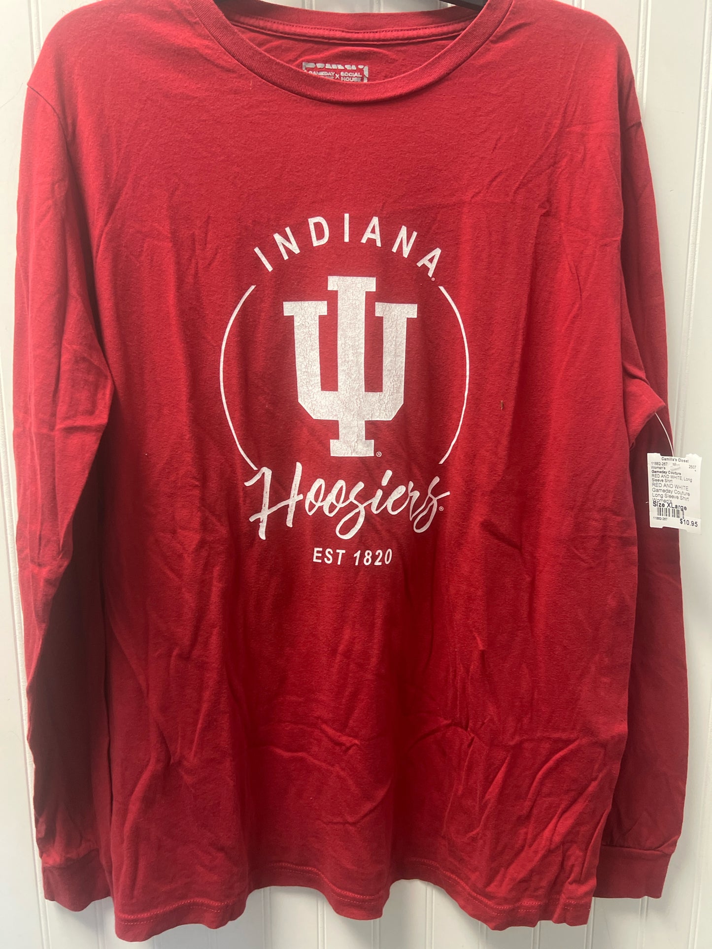 RED AND WHITE Gameday Couture Long Sleeve Shirt Women's