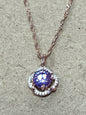 Rose Over Sterling Lavender CZ Necklace Pendant JTV New