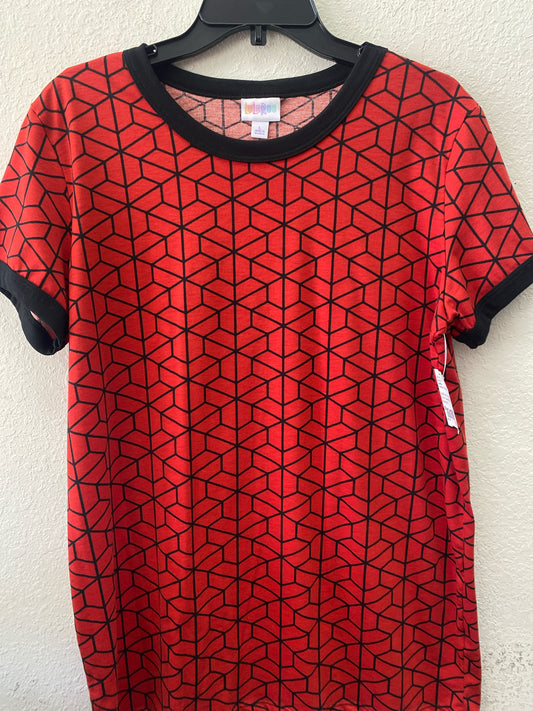 Red/Black LulaRoe Short Sleeve Shirt Women's
