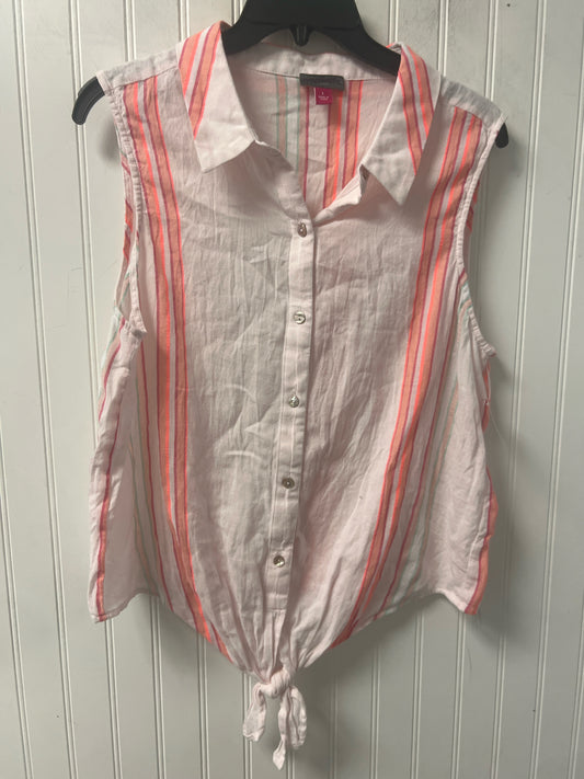 White Striped Vince Camuto Sleeveless Women's