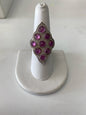 SS CZ Pink Ring Sz.8.5