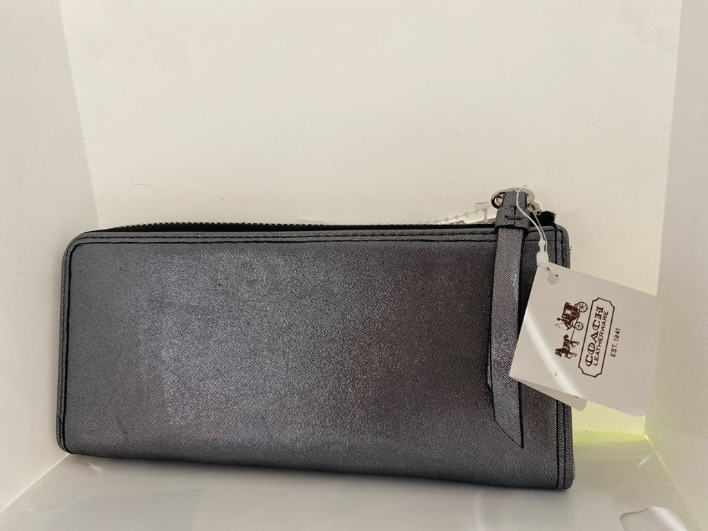 Designer NEW Coach Gunmetal Wallet