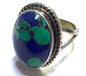 Sterling Silver Lapis Malachite Ring Size 6