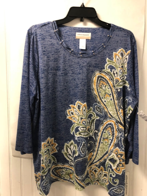 Blue Alfred Dunner NEW Long Sleeve Shirt Women's