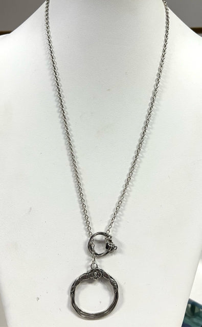 PZ 925 Sterling Silver 29" Necklace Made in Israel Lariat Floral Statement Piece