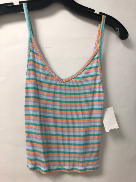 Teal Striped American Eagle Tank Women's