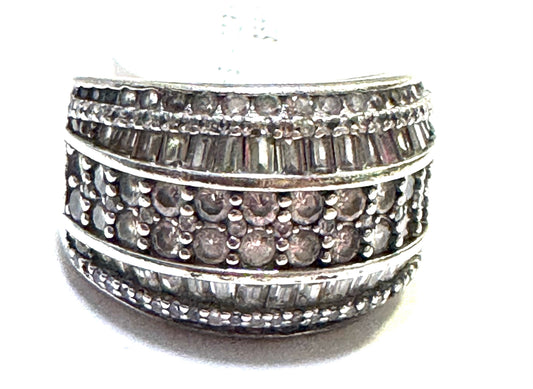 Sterling Silver CZ Ring Size 9