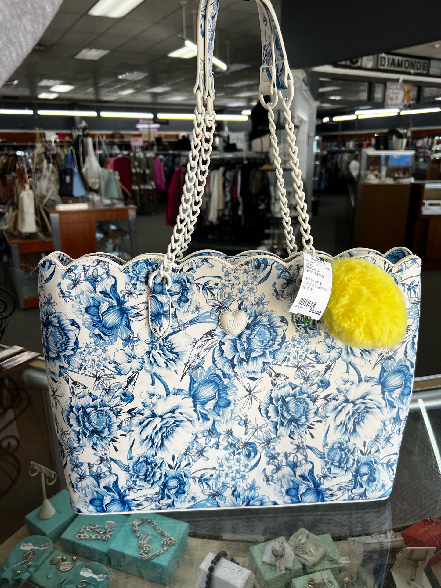 Fashion Betset Johnson Blue/White Handbag