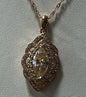Rose Gold Over Sterling Silver Strontium Titanate  Necklace JTV New