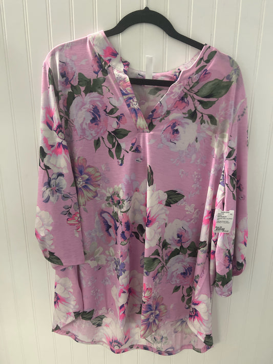 Lavender Floral DEAR SCARLETT Long Sleeve Shirt Women's