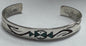 Sterling Silver Gibson Gene Navajo Cuff  Turquoise Coral Inlay Bracelet