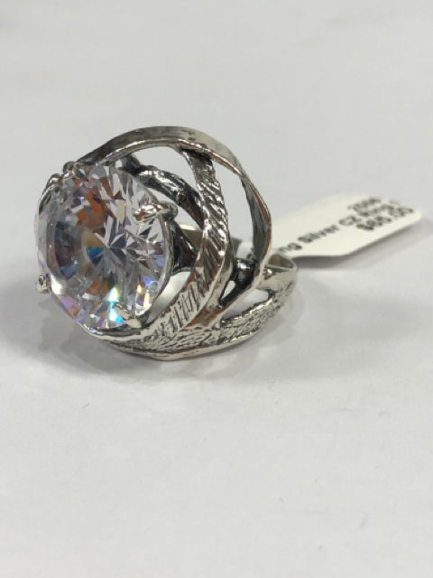 Sterling Silver CZ Ring Size 8