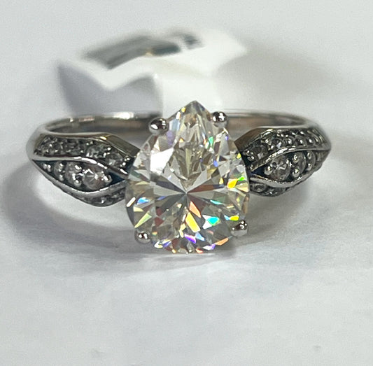 Sterling Strontium Titanate Ring Size 8 New w/ Tags JTV