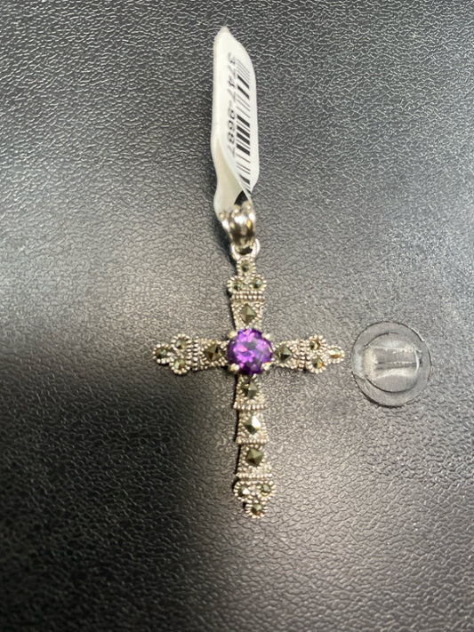Sterling Silver Marcasite Amyth Cross